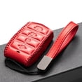 thumbnail image 5 of Vitodeco Leather Key Fob Case Compatible for 2017-2020 Genesis G70, G80, G90, Tailgate, 4-Button, Red, 5 of 6