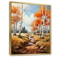thumbnail image 2 of Designart "Birch Woods Autumn VI" Floral Floater Framed Canvas Print, 2 of 7