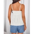 thumbnail image 4 of Wrongduck Womens V Neck Spaghetti Strap Tank Top Flowy Sleeveless Y2K Summer Going Out Cami Shirt 2026, 4 of 15