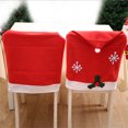 thumbnail image 1 of ShenMo Juego de 4 fundas para sillas de comedor de Navidad, diseños de Papá Noel, decoraciones navideñas para nevera, decoración del hogar, suministros para fiestas, tela. LingWen 9024715172587, 1 of 1