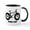 White/Black Inside, variant on CafePress - Ride Fat Mug - 11 oz Ceramic Mug - Novelty Coffee Tea Cup