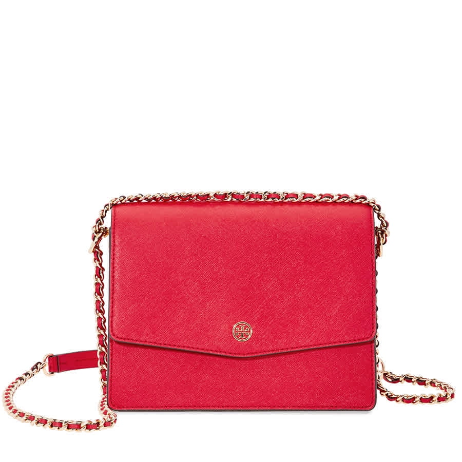 Tory Burch Robinson Convertible Shoulder Bag- Red - Walmart.com