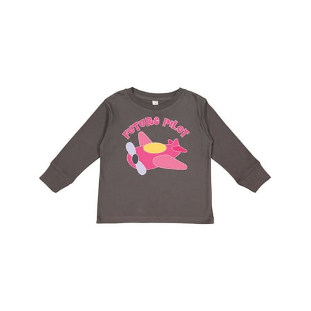 

Inktastic Future Pilot Gift Toddler Toddler Girl Long Sleeve T-Shirt