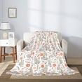 thumbnail image 2 of Sikiie Flower Rabbit Cozy Flannel Fleece Throw Blanket: Lightweight & Thick for All Seasons - Perfect for Women, Men, & Kids"80"x60", 2 of 6