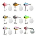 thumbnail image 7 of Hyasfey 10.5G/30MM VIB Fishing Lure with Treble Hook Spinning Sequin Long Casting Hard Artificial Spinner Bait Saltwater Freshwater Bass Walleye Trout Fishing Accessories, 7 of 7