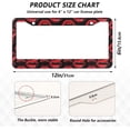 thumbnail image 3 of Coolnut Sexy Red Lips License Plate Frames 2 Packs,License Plate Covers,Universal Aluminum Tag Frame for Front and Rear Car Tags123 Home Decor, 3 of 6