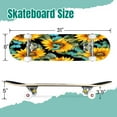 thumbnail image 2 of 31'' Complete Skateboard 7 Layer Canadian Maple Double Kick Deck Skateboards Sunflower fabric Big abstract flowers Skate Board for Beginner Adult Gifts, 2 of 5