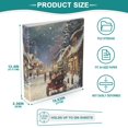 thumbnail image 5 of Christmas Snow 3 Ring Binders 1.5 inch Hardcover File Folders with Interior Pockets A4 Size Organizer for School Office Hospital, 5 of 8