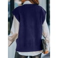 thumbnail image 5 of Asyoly Womens Winter Cable Knitted Sweater Vest V Neck Sleeveless Casual Sweaters Tops, 5 of 5
