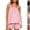 03# Pink, variant on Women Gingham 2 Piece Pajama Set Flowy Peplum Babydoll Cami Top Wide Leg Shorts Sets Summer Lounge Outfit Pink M