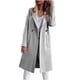 thumbnail image 2 of Chaquetas y abrigos casuales sin capucha de manga larga para mujer, de invierno, de color liso, de longitud media, con botones, para mujer, 2 of 6