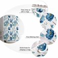 thumbnail image 5 of Shower Curtain Bathroom Set Pastoral Floral Watercolor Blue Waterproof Fabric Shower Curtains with Grommets&Hooks Gradient Botanical Wildflower Privacy Bath Curtain for Bathtub 48x72in, 5 of 7