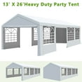 thumbnail image 2 of Howsvn 13'x26' Heavy Duty Party Tent, Outdoor Party Wedding Tent Canopy Event Shelter with Removable Sidewalls & Built-in Sandbags, Waterproof Commercial Gazebo Tents for Patio Garden Events, 2 of 8
