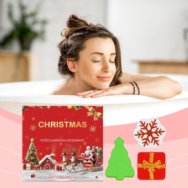 Puntoco Bolas de ducha de colores navideños, fragancias de burbujas para ducha, fragancias florales hidratantes, fragancias duraderas, limpieza de plantas, bolas de ducha de colores