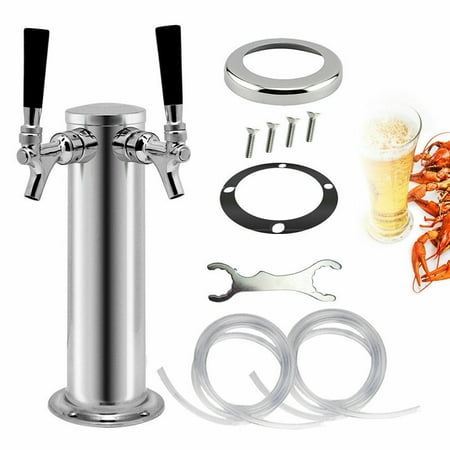 

OUKANING Beer Dispenser Kit Draft Beer Kegerator Tower Stainless Steel Beer Dispenser