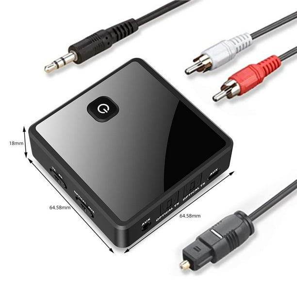 Transmisor Receptor Adaptador Inalámbrico Bluetooth 5,0 Baja Latencia 3,5Mm Aux Jack Adaptador De Audio Spdif Óptico Para Pc Tv Altavoz De Coche Cateissary EL012810-00