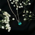 thumbnail image 6 of Rosec Jewels 1.75 CT Created Emerald Solitaire Necklace for Women, 18K Yellow Gold, 6 of 8