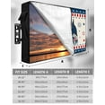 thumbnail image 2 of 4th of July Gnomes Outdoor TV Cover 70 to 75 Inch Weatherproof, Independence Day Patriotic American Star 600D Oxford TV Covers with Waterproof Zipper, Outside Flat TV Screen Protector 68"Wx42"Hx4.5"D, 2 of 7