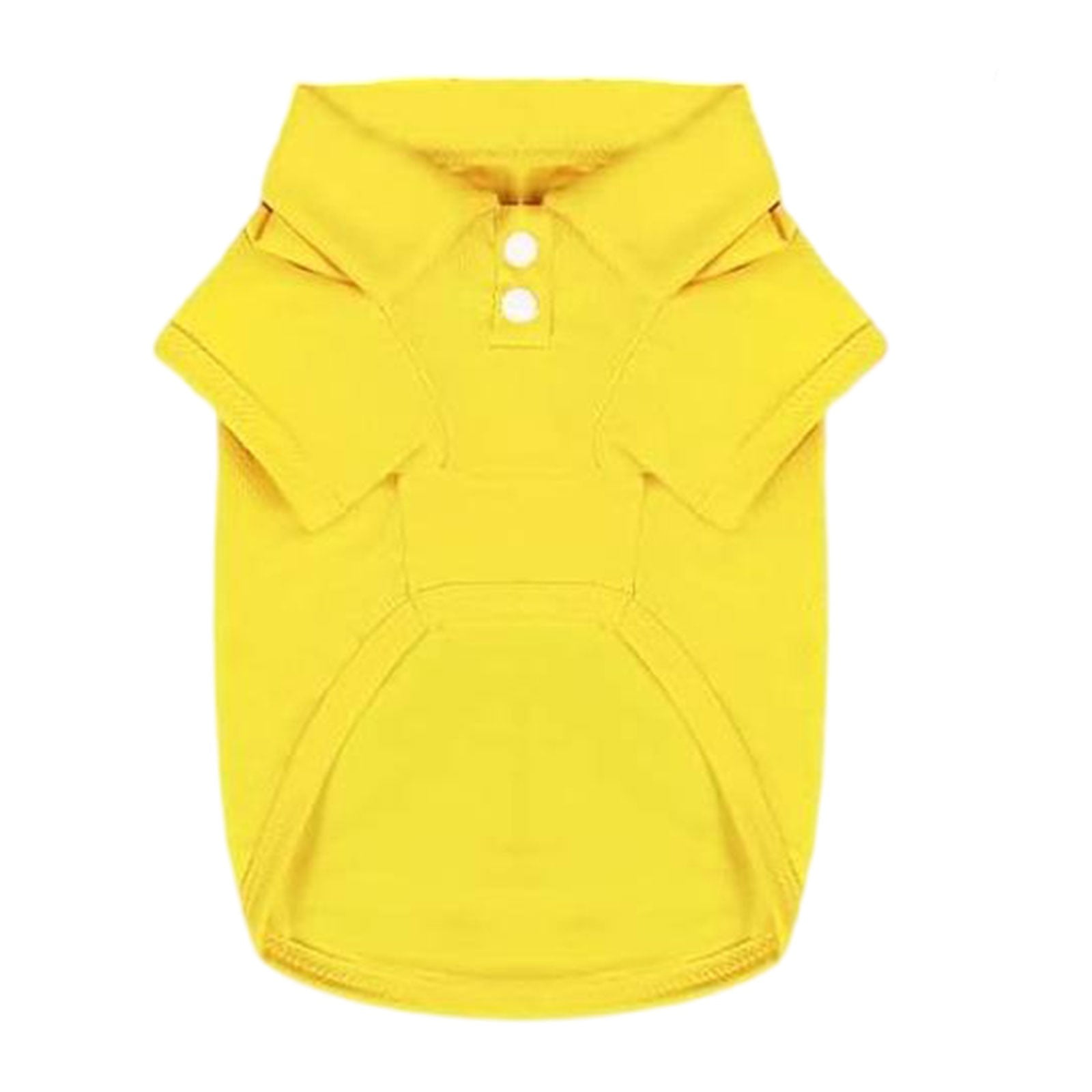 Nilnehc Dog Polo Shirt,Breathable Cotton Pet T-Shirt with Two-Button Collar for Small Medium Dogs Cats,Summer Casual Outfit,Yellow Size XL