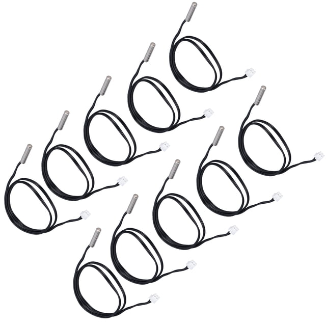 NTC Thermistor Temp Sensors, Compact Size Temperature Sensor Probe 10Pcs High Sensitivity With XHB2.54 Connector For Home Appliances 5K B3470,5K B3950,10K B3435,10K B3950,15K
