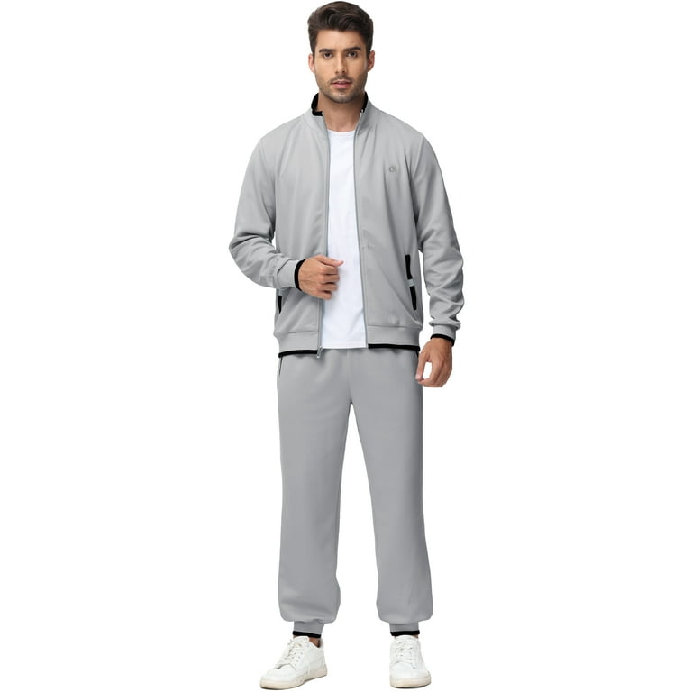 Grey Mens Tracksuits Full Set Weilanxin Men's Tracksuits