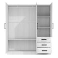 thumbnail image 5 of Woodpeckers Furniture and Mattress 61"Wide Armoire Wardrobe Closet For Hanging With 3 Drawers & Shelves, 5 of 7