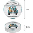 thumbnail image 1 of ZHANZZK Vintage Truck with Cute Puppy Wooden Grain Set of 8 Round Coaster for Drinks, Absorbent Ceramic Stone Coasters Cup Mat with Cork Base for Home Kitchen Room Coffee Table Bar Decor, 1 of 6