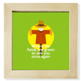 thumbnail image 1 of English Classic Emotional Lyrics Rural Square Picture Frame Wall Tabletop Display, 1 of 3