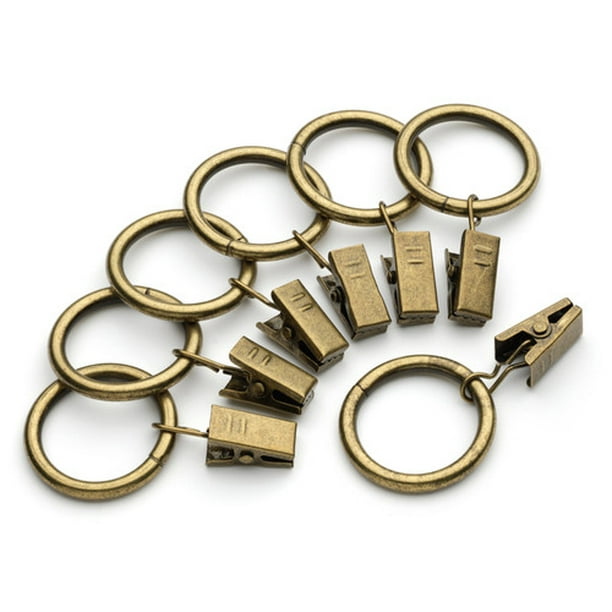 1 Inch Metal Curtain Clip Rings In Bronze Antiqued Finish Set Of 50 Walmart Com Walmart Com