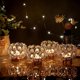 thumbnail image 5 of Hollow Design Metal Crystal Candle Bowls 4PCS Tone Tealight Stands Suitable For Wedding Party Decorations Tble Ornaments Silver, 5 of 5