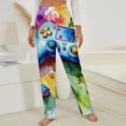 thumbnail image 3 of Colorful Game Controller Art Winter Female Pants Flannel High Waist Women Pants Lady Warm Straight Leg Plush Trousers, 3 of 7