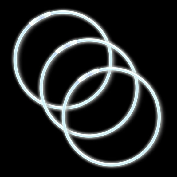 8" White Glow Bracelet (Tube/50 Pieces)