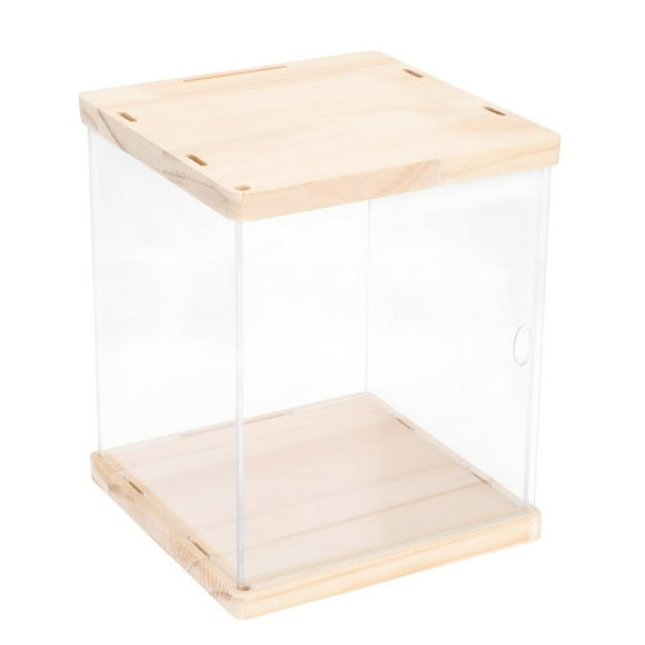 Acrylic Shoe Box Clear Wooden Cover Shoe Box Dustproof Storage Case Gift Box
