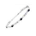 thumbnail image 6 of RYLOS Matching Jewelry Love Knot Set: Sterling Silver Tennis Bracelet, Ring & Necklace Gemstone w/ Diamonds Adjustable 7"-8" Wrist & 18" Chain Sapphire September Birthstone; Size 9, 6 of 9