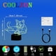 thumbnail image 2 of Lámpara de ilusión óptica 3D CHAO luz de noche LED para bebés y niños con 7 colores, 2 of 4