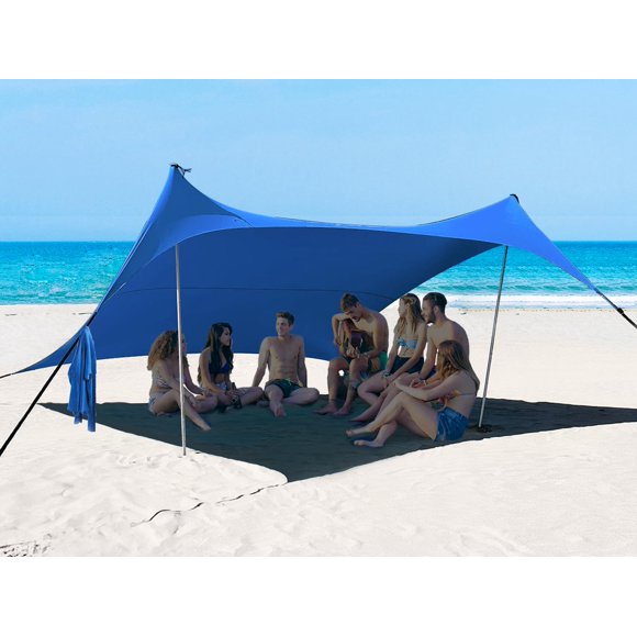 Refugio solar Bestset para carpa de playa, 3 x 3 m, UPF50+, a prueba de viento