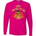 thumbnail image 3 of Inktastic Happy Thanksgiving Cute Turkey in Pilgrim Hat Long Sleeve T-Shirt, 3 of 5
