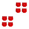 thumbnail image 4 of Sonducket Ropa interior Lencería de cintura alta Calzoncillos sin rastro Sin costuras Cómodo Control sexy Mujer Calzoncillos de talla grande Rojo L 2Conjunto, 4 of 6