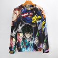 thumbnail image 2 of My Hero Academia Unisex Sweater Long Sleeve Round Neck Pullover Jumper Fall Winter Clothes Print Tops Blouse 2XL, 2 of 6