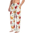 thumbnail image 6 of Naloa Colorful Flower Chickens Pajama Pants Men, PJ Bottoms, Sleep & Lounge Pants-Medium, 6 of 6