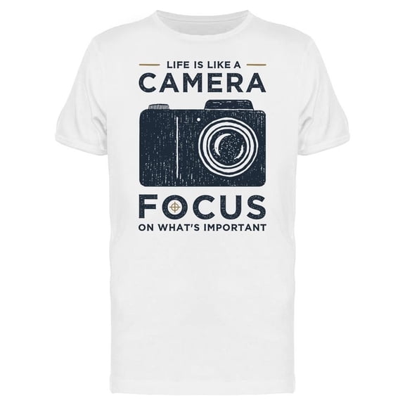 Quote Life Is Like A Camera Tee Men's -Image by Shutterstock