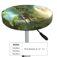 thumbnail image 4 of KLL Lake Forest Dinosaur Round Bar Chair Cushion Cover 14 inch ,Bar Stool Protector with Elastic, Soft Washable, 4 of 6