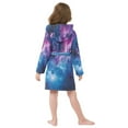 thumbnail image 7 of FORMRS Niños Bathrobe Unisex Hooded Robe Soft Plush Pajamas Sleepwear, Size 2-3T, Galaxy Pattern, 7 of 7