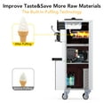 thumbnail image 3 of Yeshouse 2450W Commercial Soft Ice Cream Machine 3 Flavors 5.8 to 8.2 Gallon Per Hour PreCooling At Night Auto Clean LCDPanel for Restaurants Snack Bar, 3 of 7