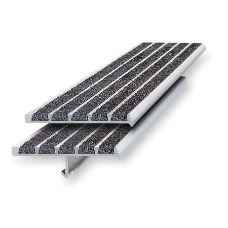 Aluminum Stair Nosing - WOOSTER PRODUCTS 231BF-3 Stair Nosing, Black, Extruded Aluminum