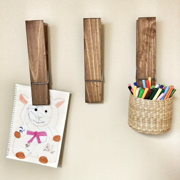 2pcs/3pcs Extra Large Wooden Towel Rack, Wall-mounted Towel Rack without Drilling, Decorative Clothespin for Bathroom, Living Room and Farmhouse, Home Wall Decoration Accessories,