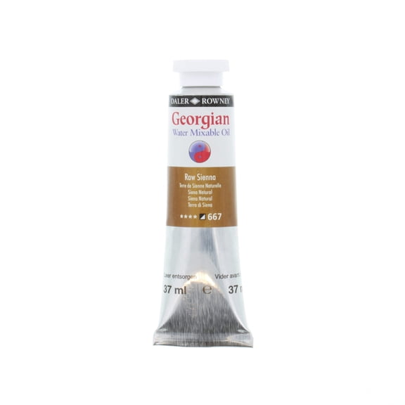 Daler-Rowney Georgian Water Mixable Oil, 37ml Tube, Raw Sienna
