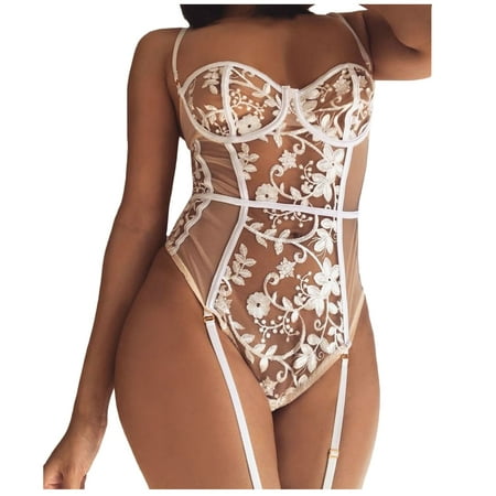 

KEJIG Stylish Womens Sexy Lace Backless Garter Lingerie Underwear Bodysuit Sleepwear Jumpsuit