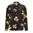 thumbnail image 2 of Craaazy Women's Shamrock Graphic St. Patrick's Day Printed Casual Long Sleeve Loose Button Turndown Collar Shirt Gifts, 2 of 5