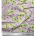 thumbnail image 1 of Soimoi Viscose Chiffon Fabric Leaves & Berries Watercolor Printed Craft Fabric by The Yard 42 Inch Wide, 1 of 1